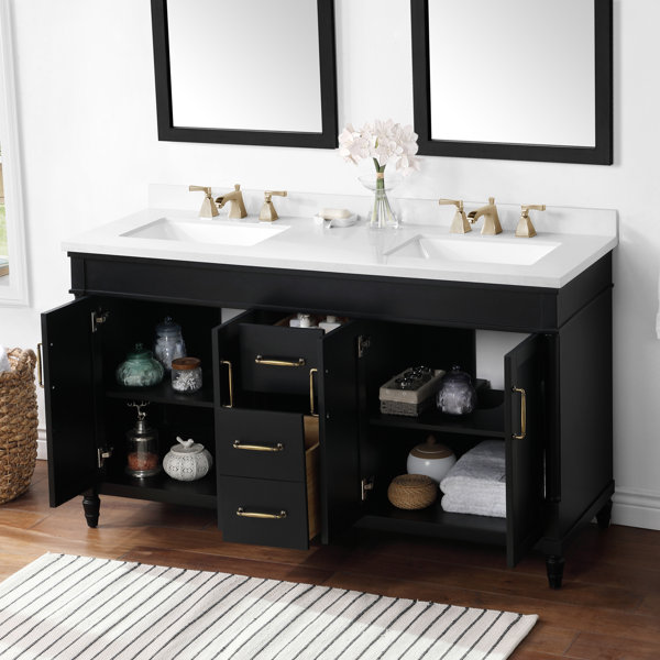 Martha Stewart Skylands 60'' Free Standing Double Bathroom Vanity with